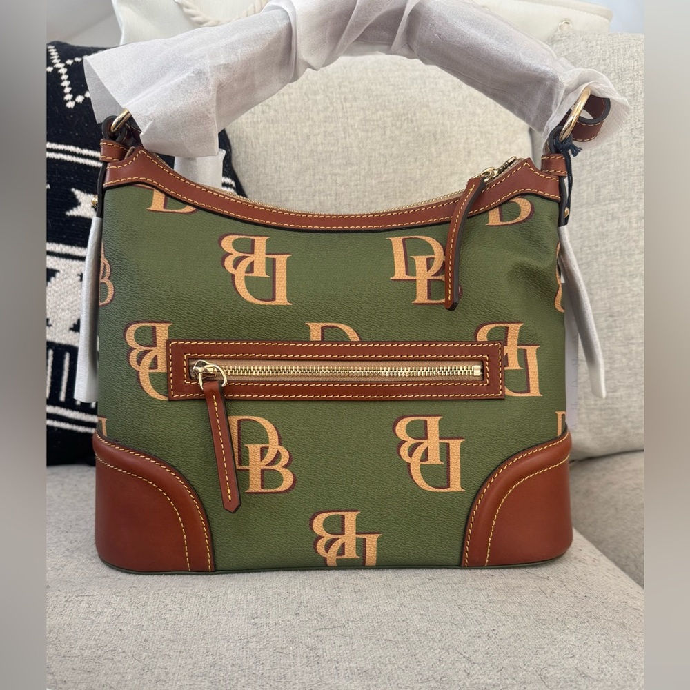 Dooney and Bourke Monogram Hobo Avocado Shoulder Bag